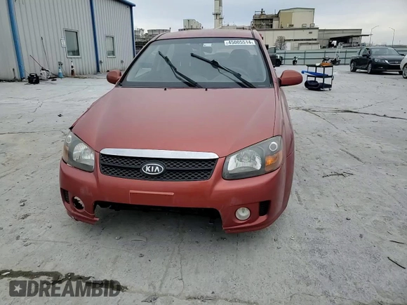 2009 Kia Spectra SX with VIN KNAFE221095026589, listed as a Copart auction lot 45005514 with 203,779 mi miles and Salvage Title. Bid and sale history available at carsss.com. Image 11.