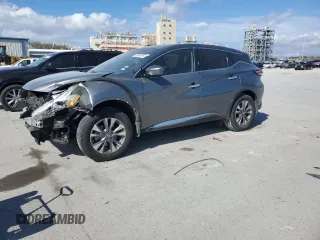 2016 Nissan Murano Platinum with VIN 5N1AZ2MGXGN169156, listed as a Copart auction lot 44058115 with 76,008 mi miles and Salvage Title. Bid and sale history available at DreamBid. Image 1.