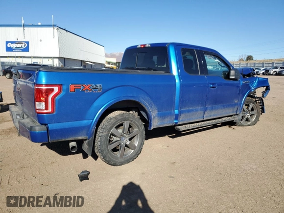 2015 Ford F-150 XLT with VIN 1FTFX1EG0FKE86579, listed as a Copart auction lot 47686495 with Not Provided miles and Salvage Title. Bid and sale history available at carsss.com. Image 3.