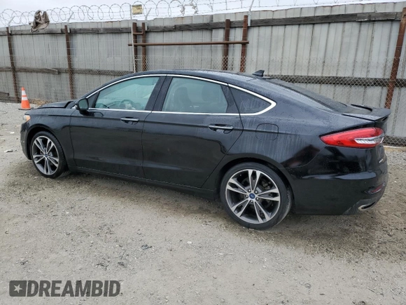 2019 Ford Fusion Titanium with VIN 3FA6P0K97KR254492, listed as a Copart auction lot 54978445 with 99,278 mi miles and Salvage title. Bid and sale history available at DreamBid. Image 2.