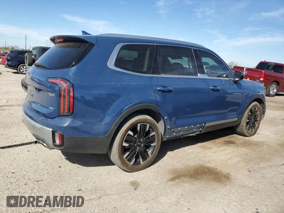 2023 Kia Telluride SX Prestige X-Line z VIN 5XYP5DGC6PG389755, wystawiony jako Copart lot #46071655 z przebiegiem 28 190 mil mil oraz Szkoda całkowita • Salvage title. Historia ofert i sprzedaży dostępna na DreamBid. Obrazek 3.