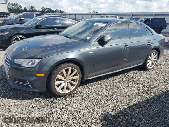 2018 Audi A4 with VIN WAUKMBF4XJA009459, listed as a Copart auction lot 73881424 with Not provided miles and Non repairable. Bid and sale history available at DreamBid. Image 1.