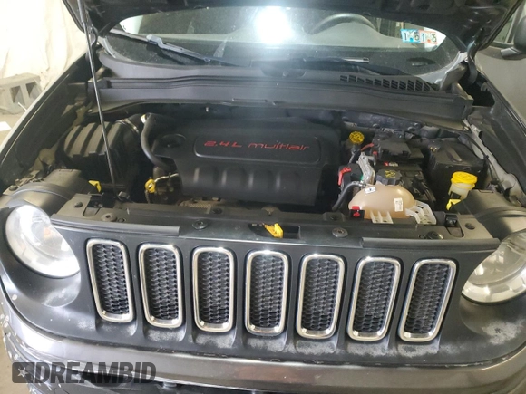 2017 Jeep Renegade Sport with VIN ZACCJBAB9HPF67335, listed as a Copart auction lot 57767265 with 95,431 mi miles and Salvage title. Bid and sale history available at DreamBid. Image 12.