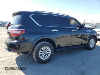 2021 Nissan Armada SV with VIN JN8AY2AD5M9661829, listed as a Copart auction lot 44217485 with 91,246 mi miles and Clean Title. Bid and sale history available at carsss.com. Image 3.