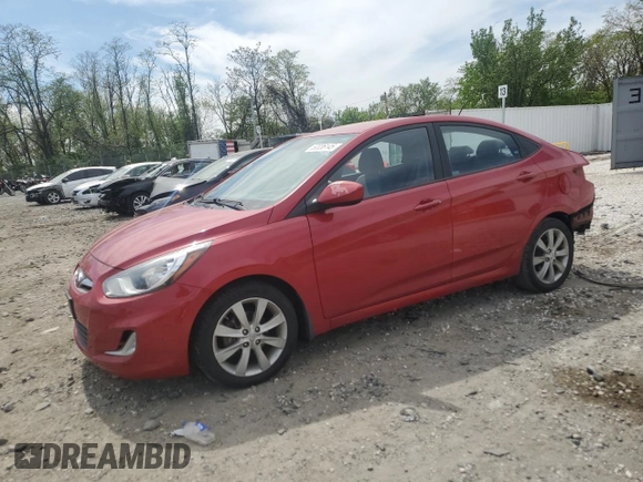 2012 Hyundai Accent GLS with VIN KMHCU4AE5CU180992, listed as a Copart auction lot 53336145 with 126,142 mi miles and Salvage Title. Bid and sale history available at carsss.com. Image 1.
