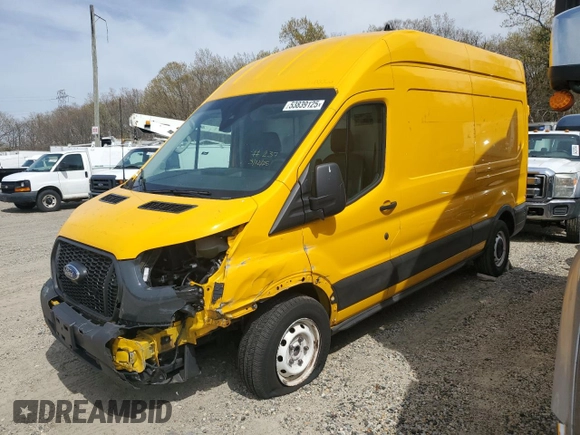2023 Ford Transit Cargo with VIN 1FTBR1X8XPKA66862, listed as a Copart auction lot 56077795 with 41,556 mi miles and Salvage Title. Bid and sale history available at DreamBid. Image 1.