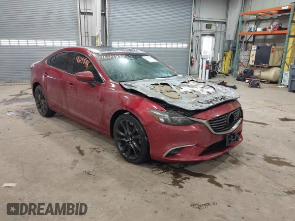 2016 Mazda Mazda6 i Grand Touring with VIN JM1GJ1W54G1432681, listed as a IAAI auction lot 41624888 with 100,410 mi miles. Bid and sale history available at carsss.com. Image 1.