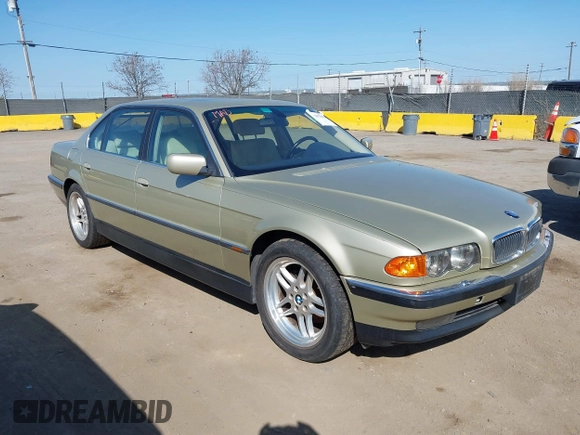 2000 BMW 7 Series 740iL with VIN WBAGH8340YDP13857, listed as a IAAI auction lot 41767665 with 194,786 mi miles and . Bid and sale history available at DreamBid. Image 1.