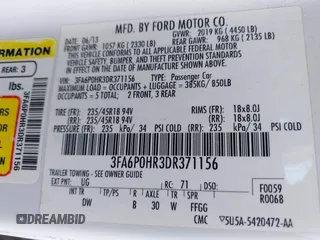 2013 Ford Fusion SE with VIN 3FA6P0HR3DR371156, listed as a IAAI auction lot 42510124 with 138,500 mi miles and . Bid and sale history available at DreamBid. Image 9.