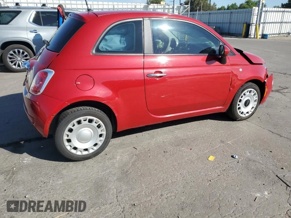 2012 FIAT 500 Pop with VIN 3C3CFFAR1CT365732, listed as a Copart auction lot 62780245 with 79,487 mi miles and Salvage title. Bid and sale history available at DreamBid. Image 3.