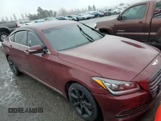 2015 Hyundai Genesis 3.8L with VIN KMHGN4JEXFU037765, listed as a Copart auction lot 39617454 with 0 mi miles. Bid and sale history available at carsss.com. Image 4.