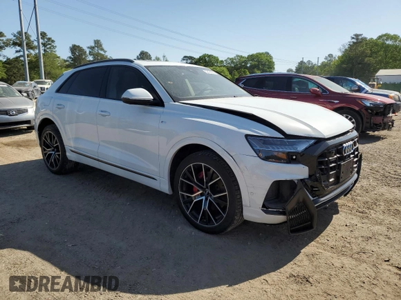 2019 Audi Q8 Prestige with VIN WA1FVAF17KD039031, listed as a Copart auction lot 52422685 with 62,099 mi miles and Salvage title. Bid and sale history available at DreamBid. Image 4.