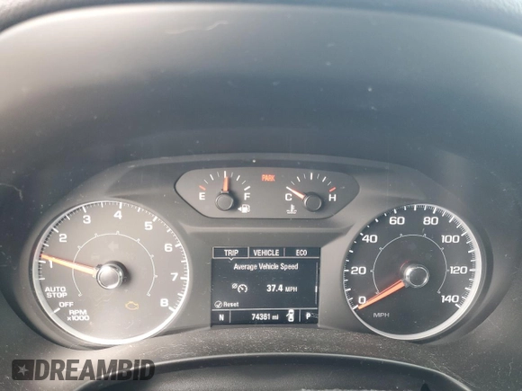 2018 GMC Terrain SLE with VIN 3GKALMEV9JL218342, listed as a Copart auction lot 52577485 with 74,361 mi miles and Salvage Title. Bid and sale history available at carsss.com. Image 9.