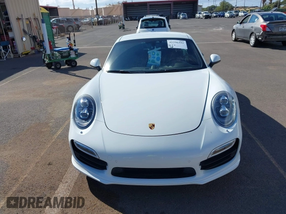 2015 Porsche 911 Turbo S with VIN WP0AD2A98FS167057, listed as a IAAI auction lot 41296392 with 1 mi miles. Bid and sale history available at carsss.com. Image 6.