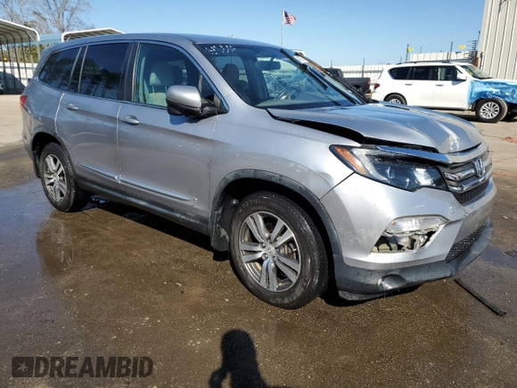 2017 Honda Pilot EX-L with VIN 5FNYF6H56HB030217, listed as a Copart auction lot 43574145 with 91,996 mi miles and Salvage Title. Bid and sale history available at DreamBid. Image 4.