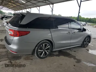 2019 Honda Odyssey Elite with VIN 5FNRL6H93KB048990, listed as a Copart auction lot 56192215 with 91,521 mi miles and Salvage title. Bid and sale history available at DreamBid. Image 3.