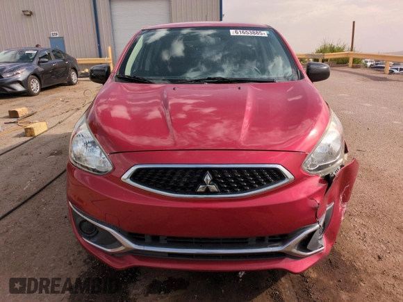 2019 Mitsubishi Mirage GT with VIN ML32A5HJ9KH015393, listed as a Copart auction lot 61653885 with 33,965 mi miles and Salvage title. Bid and sale history available at DreamBid. Image 5.