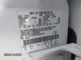 2006 Ford F-250 XL с VIN 1FTSW20P76EA57341, выставлен на аукционе IAAI как лот 42647536 с пробегом 143 242 миль миль и . История ставок и продаж доступна на DreamBid. Изображение 9.