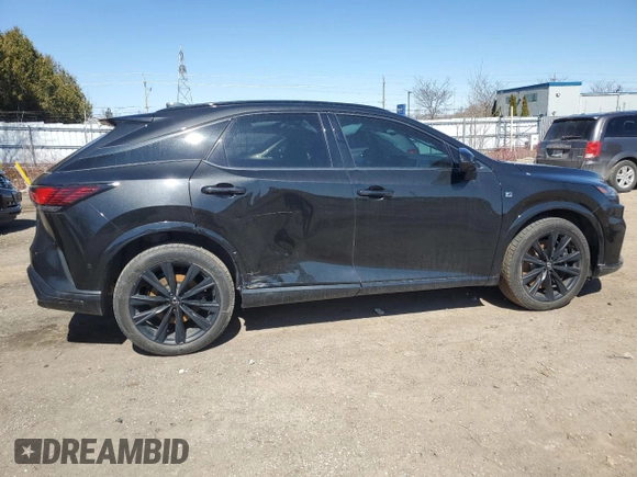 2023 Lexus RX 500h F Sport Performance with VIN 2T2BCMEA8PC009131, listed as a Copart auction lot 50300645 with 38,944 mi miles and Salvage title. Bid and sale history available at DreamBid. Image 3.
