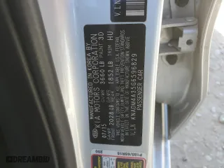 2016 Kia Rio LX with VIN KNADM4A35G6596829, listed as a Copart auction lot 48743225 with 148,286 mi miles and Salvage Title. Bid and sale history available at carsss.com. Image 15.