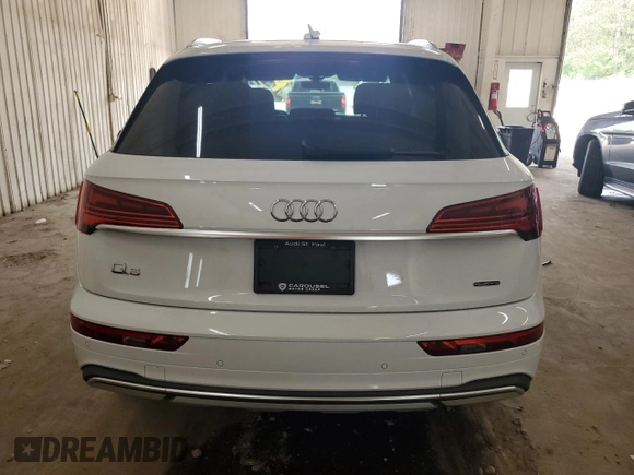 2021 Audi Q5 Premium Plus with VIN WA1BAAFY2M2085632, listed as a Copart auction lot 59836805 with 22,059 mi miles and Salvage title. Bid and sale history available at DreamBid. Image 6.