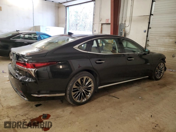 2019 Lexus LS 500 with VIN JTHC51FF6K5006583, listed as a Copart auction lot 81748074 with 98,323 mi miles and Salvage title. Bid and sale history available at DreamBid. Image 3.