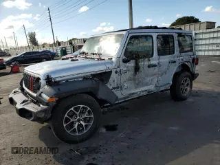 2024 Jeep Wrangler Sport with VIN 1C4PJXDG5RW260402, listed as a Copart auction lot 85680654 with 7,721 mi miles and Non Repairable. Bid and sale history available at DreamBid. Image 1.