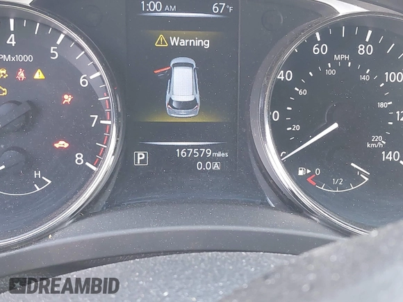 2016 Nissan Rogue SV with VIN KNMAT2MTXGP627849, listed as a IAAI auction lot 41898568 with 167,579 mi miles. Bid and sale history available at carsss.com. Image 7.