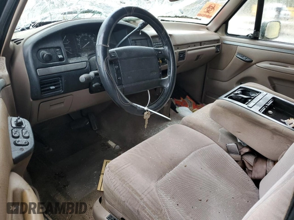 1995 Ford F-150 with VIN 1FTEX15H7SKA43294, listed as a Copart auction lot 76406034 with 0 mi miles and Salvage Title. Bid and sale history available at carsss.com. Image 8.