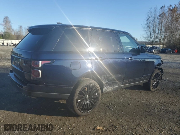 2022 Land Rover Range Rover Westminster with VIN SALGS2RU8NA463525, listed as a Copart auction lot 76359954 with 26,490 mi miles and Salvage title. Bid and sale history available at DreamBid. Image 3.