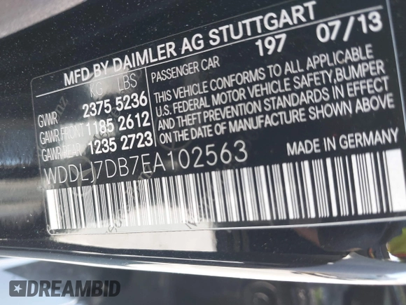 2014 Mercedes-Benz CLS 550 z VIN WDDLJ7DB7EA102563, wystawiony jako IAAI lot #42315122 z przebiegiem 92 934 mil mil oraz . Historia ofert i sprzedaży dostępna na DreamBid. Obrazek 9.