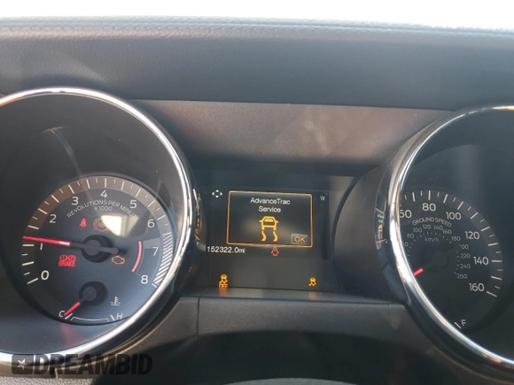 2015 Ford Mustang V6 with VIN 1FA6P8AM9F5392144, listed as a Copart auction lot 56147875 with 152,322 mi miles and Salvage title. Bid and sale history available at DreamBid. Image 9.
