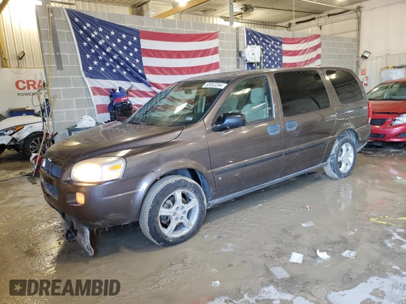2008 Chevrolet Uplander LS with VIN 1GNDV23158D185550, listed as a Copart auction lot 83043394 with 182,731 mi miles and Salvage Title. Bid and sale history available at carsss.com. Image 1.