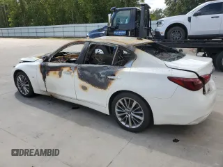 2020 Infiniti Q50 Pure z VIN JN1EV7AP1LM206584, wystawiony jako Copart lot #71473254 z przebiegiem Nie podano mil oraz Szkoda całkowita • Salvage title. Historia ofert i sprzedaży dostępna na DreamBid. Obrazek 2.