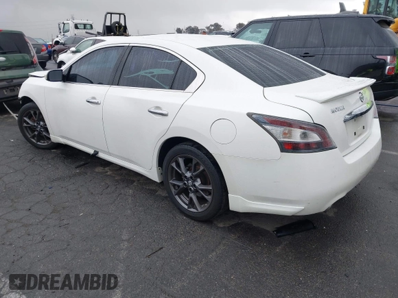 2014 Nissan Maxima S with VIN 1N4AA5AP6EC453903, listed as a IAAI auction lot 41194551 with 75,126 mi miles and . Bid and sale history available at DreamBid. Image 3.