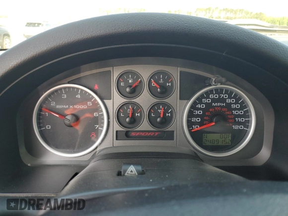 2008 Ford F-150 XLT with VIN 1FTPW12V18KE25514, listed as a Copart auction lot 57871485 with 248,915 mi miles and Salvage title. Bid and sale history available at DreamBid. Image 9.