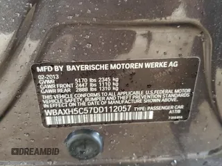2013 BMW 5 Series 528i xDrive z VIN WBAXH5C57DD112057, wystawiony jako Copart lot #56387035 z przebiegiem Nie podano mil oraz Czysty tytuł • Clean title. Historia ofert i sprzedaży dostępna na DreamBid. Obrazek 12.