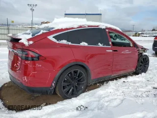 2016 Tesla Model X 70D with VIN 5YJXCAE23GF004772, listed as a Copart auction lot 45426655 with 77,453 mi miles and Salvage Title. Bid and sale history available at DreamBid. Image 3.