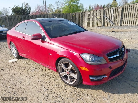 2012 Mercedes-Benz C-Class C 250 with VIN WDDGJ4HB8CF808287, listed as a IAAI auction lot 42036306 with 171,241 mi miles. Bid and sale history available at carsss.com. Image 1.