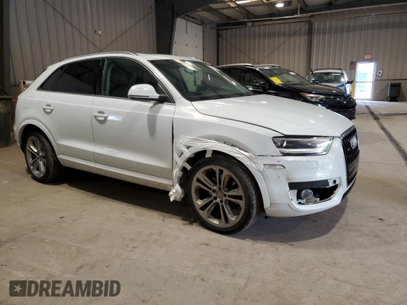 2015 Audi Q3 Prestige with VIN WA1GFCFS8FR012418, listed as a Copart auction lot 56099805 with 136,595 mi miles and Salvage title. Bid and sale history available at DreamBid. Image 4.