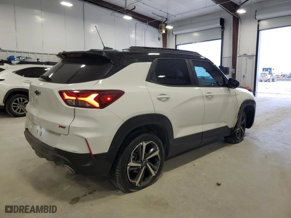 2023 Chevrolet TrailBlazer RS with VIN KL79MTSL0PB097362, listed as a Copart auction lot 45887135 with 29,258 mi miles and Salvage Title. Bid and sale history available at carsss.com. Image 3.