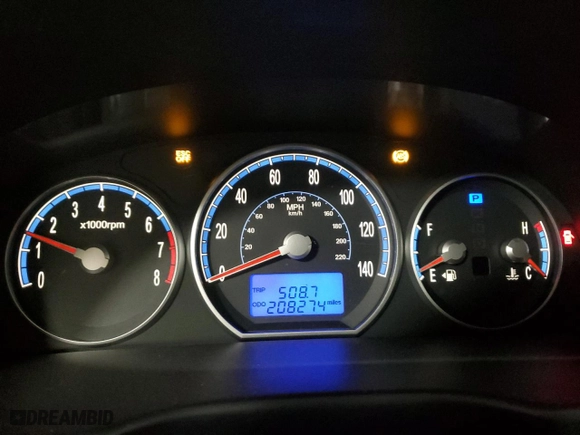 2009 Hyundai Santa Fe SE with VIN 5NMSH13E19H300996, listed as a Copart auction lot 52122165 with 208,274 mi miles and Non Repairable. Bid and sale history available at carsss.com. Image 9.