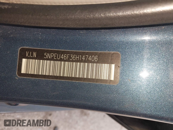 2006 Hyundai Sonata GLS with VIN 5NPEU46F36H147406, listed as a IAAI auction lot 42052455 with 241,059 mi miles and . Bid and sale history available at DreamBid. Image 9.