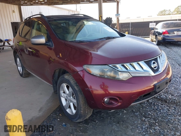 2009 Nissan Murano SL with VIN JN8AZ18W59W108749, listed as a IAAI auction lot 41790025 with 151,179 mi miles and . Bid and sale history available at DreamBid. Image 1.