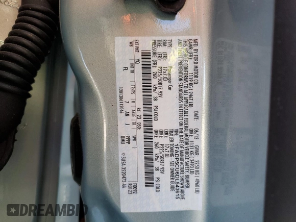 2013 Ford C-Max Energi SEL with VIN 1FADP5CU6DL543615, listed as a Copart auction lot 52300245 with 42,663 mi miles and Salvage Title. Bid and sale history available at carsss.com. Image 15.