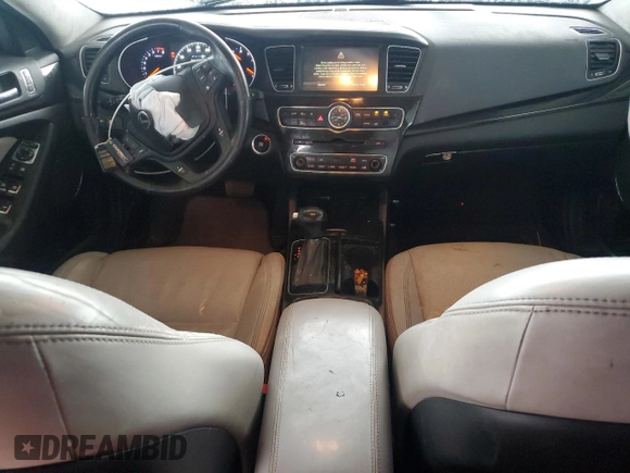 2014 Kia Cadenza Premium with VIN KNALN4D77E5140762, listed as a Copart auction lot 83987224 with 112,493 mi miles and Salvage Title. Bid and sale history available at carsss.com. Image 8.