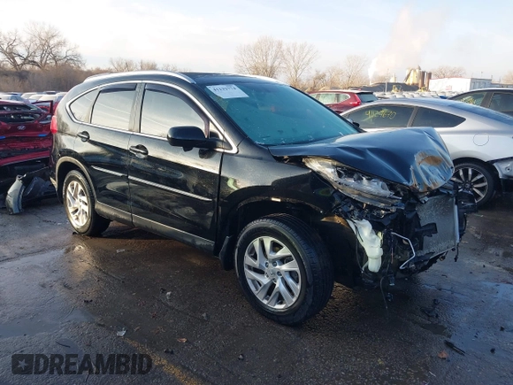 2015 Honda CR-V EX-L with VIN 2HKRM4H75FH671079, listed as a IAAI auction lot 41132774 with 117,188 mi miles and . Bid and sale history available at DreamBid. Image 1.