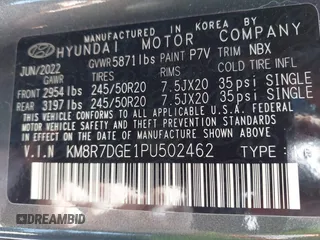 2023 Hyundai Palisade Calligraphy с VIN KM8R7DGE1PU502462, выставлен на аукционе IAAI как лот 42282103 с пробегом 69 487 миль миль и . История ставок и продаж доступна на DreamBid. Изображение 9.
