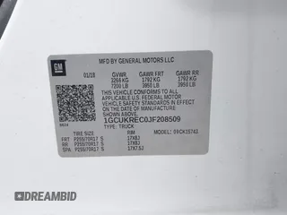 2018 Chevrolet Silverado 1500 LT with VIN 1GCUKREC0JF208509, listed as a IAAI auction lot 41794616 with 96,962 mi miles and . Bid and sale history available at DreamBid. Image 9.