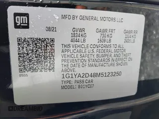 2021 Chevrolet Corvette 1LT z VIN 1G1YA2D48M5123250, wystawiony jako IAAI lot #42064133 z przebiegiem 30 753 mil mil oraz . Historia ofert i sprzedaży dostępna na DreamBid. Obrazek 9.